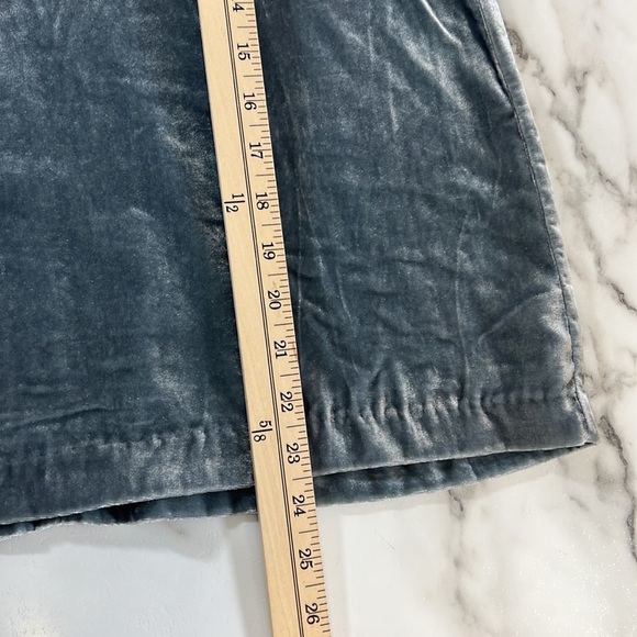 J Crew Tank Top Womens 16 Gray Teal Crushed Velvet Sleeveless Boxy Top - Picture 10 of 10